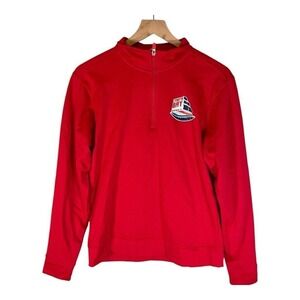 NFL Pullover Tampa Bay Super Bowl Football MAN CAVE Ambassador 1/4 Zip Red Small